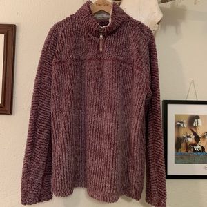 True Grit Frosty Cord Pile 1/4 Zip Pullover